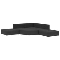 Thumbnail for 6-tlg. Garten-Lounge-Set mit Auflagen Poly Rattan Schwarz