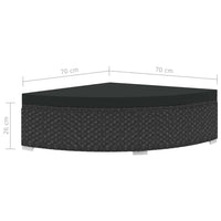 Thumbnail for 6-tlg. Garten-Lounge-Set mit Auflagen Poly Rattan Schwarz