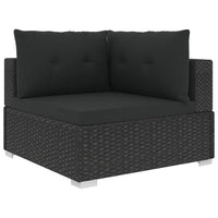 Thumbnail for 10-tlg. Garten-Lounge-Set mit Auflagen Poly Rattan Schwarz