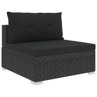 Thumbnail for 10-tlg. Garten-Lounge-Set mit Auflagen Poly Rattan Schwarz