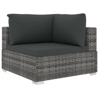 Thumbnail for 12-tlg. Garten-Lounge-Set mit Auflagen Poly Rattan Grau