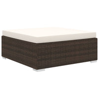 Thumbnail for 4-tlg. Garten-Lounge-Set mit Auflagen Poly Rattan Braun