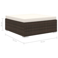 Thumbnail for 4-tlg. Garten-Lounge-Set mit Auflagen Poly Rattan Braun