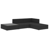Thumbnail for 4-tlg. Garten-Lounge-Set mit Auflagen Poly Rattan Schwarz
