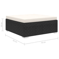 Thumbnail for 4-tlg. Garten-Lounge-Set mit Auflagen Poly Rattan Schwarz