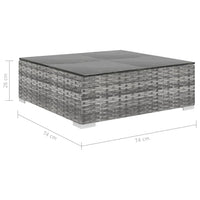 Thumbnail for 5-tlg. Garten-Lounge-Set mit Auflagen Poly Rattan Grau