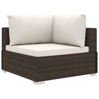 Thumbnail for 11-tlg. Garten-Lounge-Set mit Auflagen Poly Rattan Braun