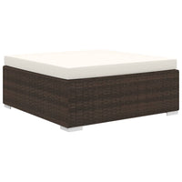 Thumbnail for 11-tlg. Garten-Lounge-Set mit Auflagen Poly Rattan Braun