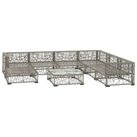 Thumbnail for 8-tlg. Garten-Lounge-Set mit Auflagen Poly Rattan Grau