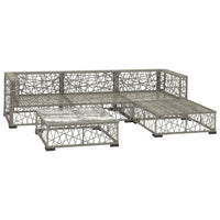 Thumbnail for 5-tlg. Garten-Lounge-Set mit Auflagen Poly Rattan Grau