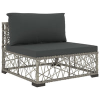 Thumbnail for 10-tlg. Garten-Lounge-Set mit Auflagen Poly Rattan Grau