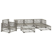 Thumbnail for 6-tlg. Garten-Lounge-Set mit Auflagen Poly Rattan Grau