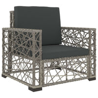 Thumbnail for 6-tlg. Garten-Lounge-Set mit Auflagen Poly Rattan Grau
