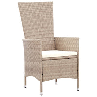 Thumbnail for 7-tlg. Garten-Essgruppe mit Auflagen Poly Rattan Beige