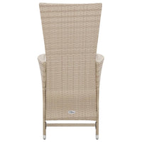 Thumbnail for 7-tlg. Garten-Essgruppe mit Auflagen Poly Rattan Beige