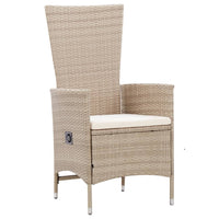 Thumbnail for 7-tlg. Garten-Essgruppe mit Auflagen Poly Rattan Beige