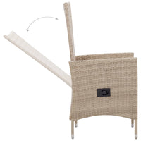 Thumbnail for 7-tlg. Garten-Essgruppe mit Auflagen Poly Rattan Beige
