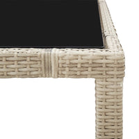 Thumbnail for 7-tlg. Garten-Essgruppe mit Auflagen Poly Rattan Beige