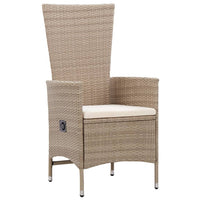 Thumbnail for 9-tlg. Garten-Essgruppe mit Auflagen Poly Rattan Beige