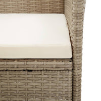 Thumbnail for 9-tlg. Garten-Essgruppe mit Auflagen Poly Rattan Beige