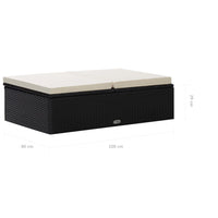 Thumbnail for 2-tlg. Garten-Lounge-Set mit Auflagen Poly Rattan Schwarz