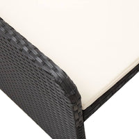 Thumbnail for 2-tlg. Garten-Lounge-Set mit Auflagen Poly Rattan Schwarz