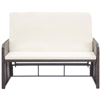 Thumbnail for 2-tlg. Garten-Lounge-Set mit Auflagen Poly Rattan Braun