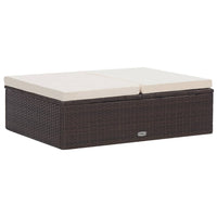 Thumbnail for 2-tlg. Garten-Lounge-Set mit Auflagen Poly Rattan Braun