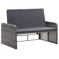 Thumbnail for 2-tlg. Garten-Lounge-Set mit Auflagen Poly Rattan Grau