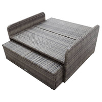 Thumbnail for 2-tlg. Garten-Lounge-Set mit Auflagen Poly Rattan Grau