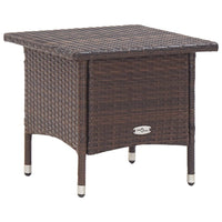 Thumbnail for Beistelltisch Braun 50x50x47 cm Poly Rattan