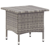 Thumbnail for Beistelltisch Grau 50x50x47 cm Poly Rattan