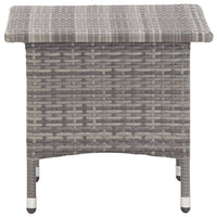 Thumbnail for Beistelltisch Grau 50x50x47 cm Poly Rattan