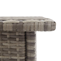 Thumbnail for Beistelltisch Grau 50x50x47 cm Poly Rattan
