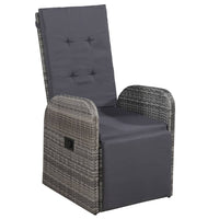 Thumbnail for 3-tlg. Bistro-Set mit Auflagen Poly Rattan Grau