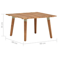 Thumbnail for Garten-Couchtisch 60x60x36 cm Massivholz Akazie