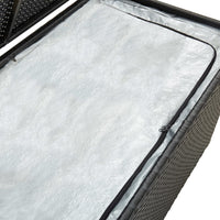 Thumbnail for Gartenbox Poly Rattan 100x50x50 cm Schwarz