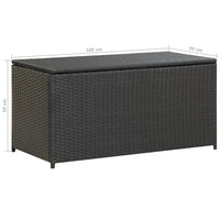 Thumbnail for Gartenbox Poly Rattan 100x50x50 cm Schwarz