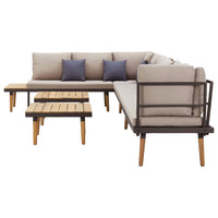 Thumbnail for 8-tlg. Garten-Lounge-Set mit Kissen Massivholz Akazie