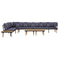 Thumbnail for Garten-Lounge-Set 8-Sitzer mit Kissen Massivholz Akazie