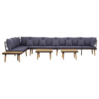 Thumbnail for Garten-Lounge-Set 8-Sitzer mit Kissen Massivholz Akazie