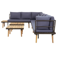 Thumbnail for Garten-Lounge-Set 8-Sitzer mit Kissen Massivholz Akazie