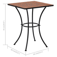 Thumbnail for Mosaik-Bistrotisch Terrakottarot 60 cm Keramik