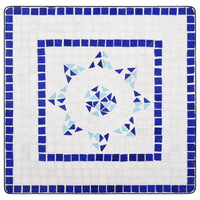Thumbnail for Mosaik-Bistrotisch Blau und Weiß 60 cm Keramik