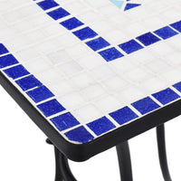 Thumbnail for Mosaik-Bistrotisch Blau und Weiß 60 cm Keramik