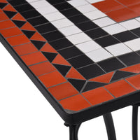 Thumbnail for Mosaik-Bistrotisch Terrakottarot und Weiß 60 cm Keramik