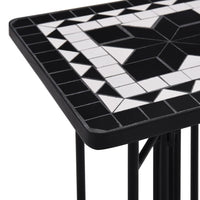 Thumbnail for Beistelltisch Mosaik Keramik Schwarz und Weiß