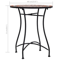 Thumbnail for Bistrotisch Mosaik Keramik Braun 60 cm