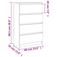 Thumbnail for Sideboard Betongrau 60x35x98,5 cm Holzwerkstoff