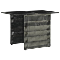 Thumbnail for 3-tlg. Bistro-Set mit Auflagen Poly Rattan Grau
